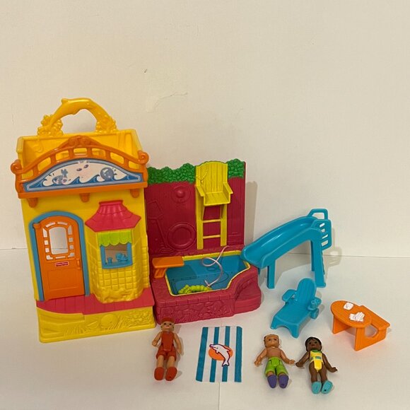 Lot of 2 Fisher Price Playsets Sweet Streets Village Pool Kids & Dance Studio - Picture 8 of 16